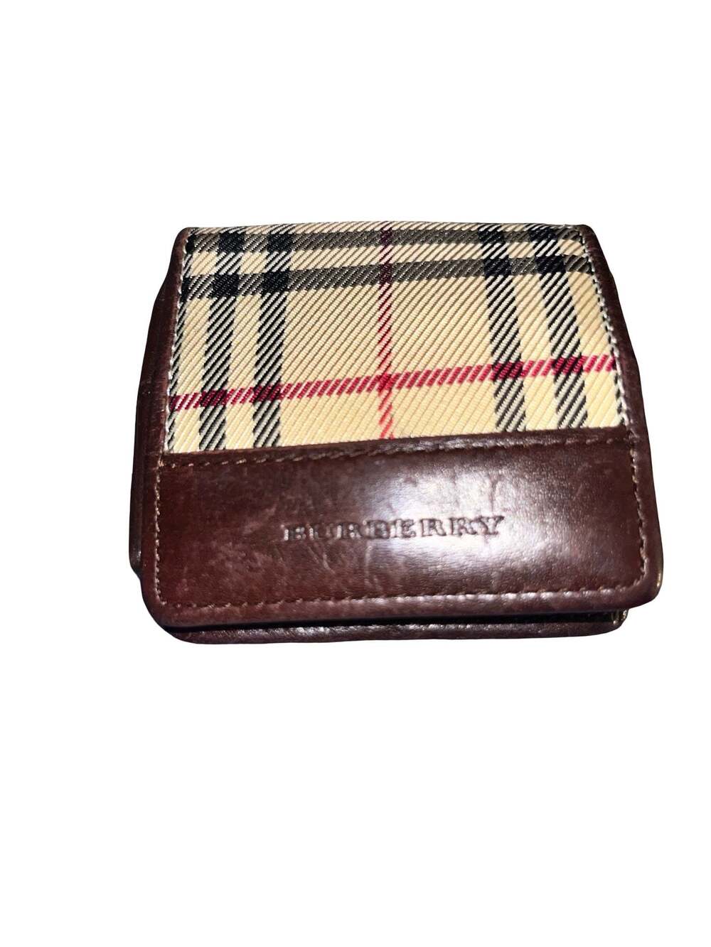 Burberry Vintage House Check and Leather Snap Coin Pouch - Picture 2 of 10